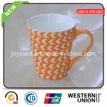 Orange Color Decal Silk-Printed Mug (JSD115-039-S001)